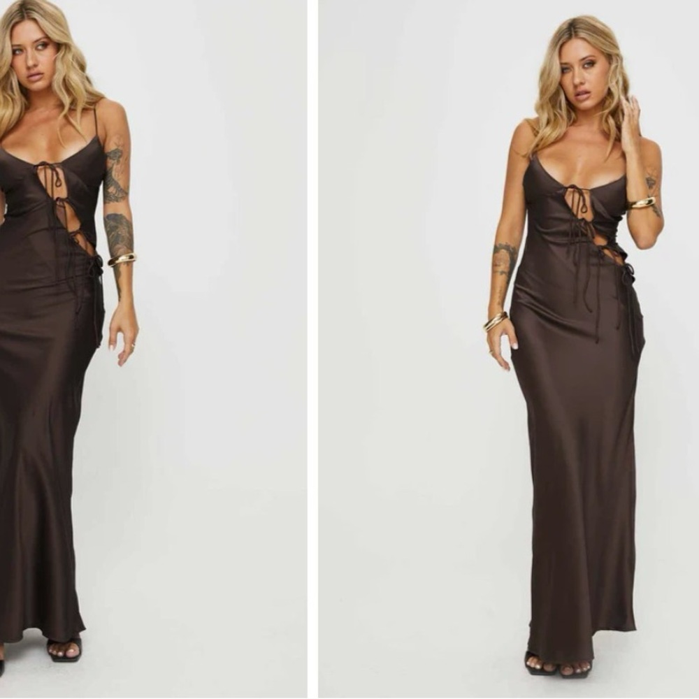 Elegant Brown Maxi Dress